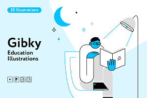 Gibky Education Illustrations