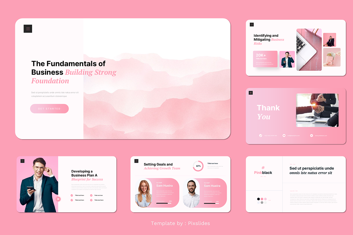 Pink Black BusinessKeynote, a Presentation Template by Pixslides (Photo 6 of 6)