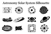 Solar System Silhouette Clipart, a Graphic by balal (Thumbnail 5 of 13)