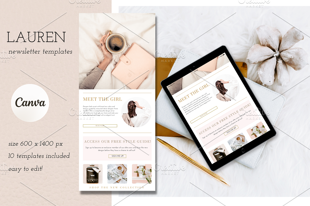 Lauren Newsletter Templates, a Marketing Template by The Edits Shop (Photo 5 of 8)