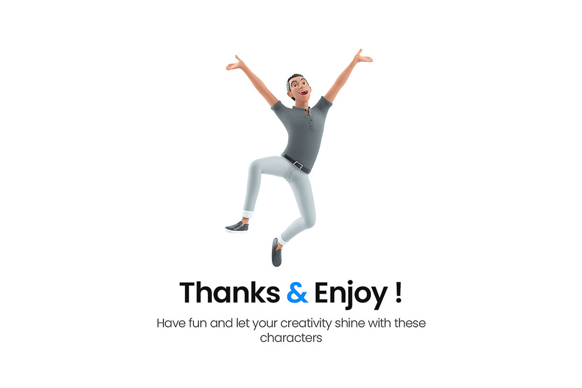 Character Man – Set of 50 Poses, a Person Illustration by 3DMask (Photo 6 of 6)
