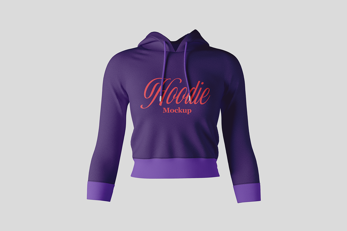 Woman’s Cropped Hoodie Mockups, a Hoody Mockup by artimasa (Photo 1 of 3)