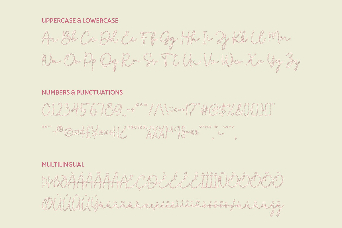 CS Brisa Dashed, a Script Font by Craft Supply Co. (Photo 8 of 8)