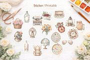 Vintage Floral Summer PNG, a Decorative Illustration by Artnoy (Thumbnail 7 of 18)