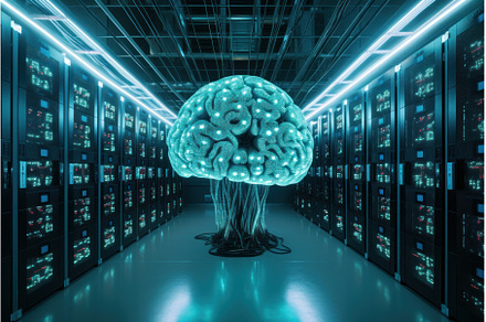 Sophisticated Brain data center, a Technology Photo by Ylivdesign