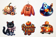 Retro Fall Halloween PNG Clipart PNG, an Illustration by RobertsArt (Thumbnail 7 of 7)