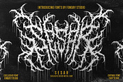 GOATHAM DEATH METAL FONT, a Blackletter Font by Fonday Studio (Thumbnail 2 of 17)