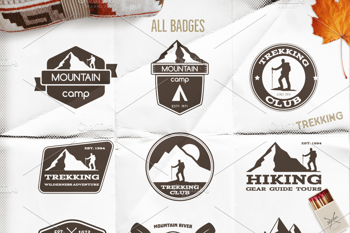 52 Camping Logos + 20 Icons Bundle, a Branding & Logo Template by JeksonGraphics (Photo 2 of 15)