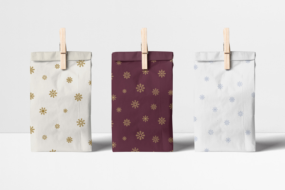Winter snow flakes seamless patterns, a Pattern Graphic by Good Studio (Photo 8 of 9)