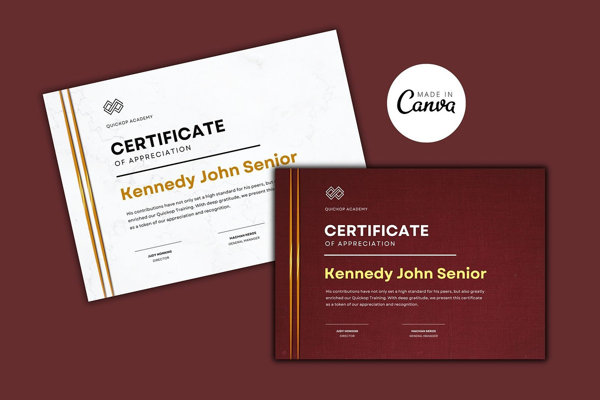 Certificate Templates Design Bundle, a Marketing Template by MK Creatives (Photo 6 of 7)