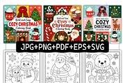Cozy Christmas Bold Easy Coloring, a Seasonal Illustration by Coco Bloom (Thumbnail 2 of 3)