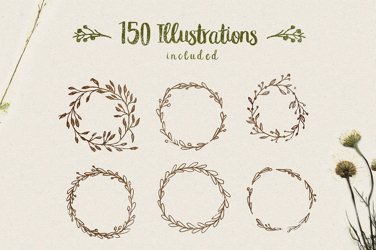 Peomy Extended Font & Illustrations, a Script Font by Wild Ones (Photo 10 of 13)