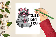 Cute But Feral Png, Sublimation, an Animal Illustration by Rose Art (Thumbnail 4 of 4)
