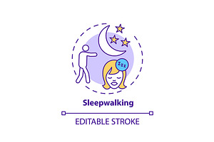 Sleepwalking Concept Icon