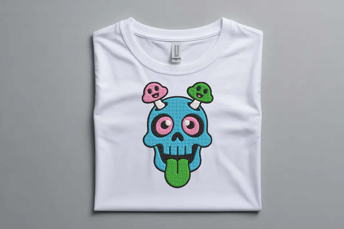 Psychedelic Skull Mushroom Design, a Decorative Illustration by Purpose Ekbal (Photo 2 of 3)