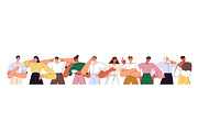 Group of thoughtful people thinking, a Person Illustration by PaperTrident (Thumbnail 2 of 7)