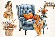 Watercolor Autumn Mood Clipart, an Illustration by Libby Wishes (Thumbnail 4 of 9)