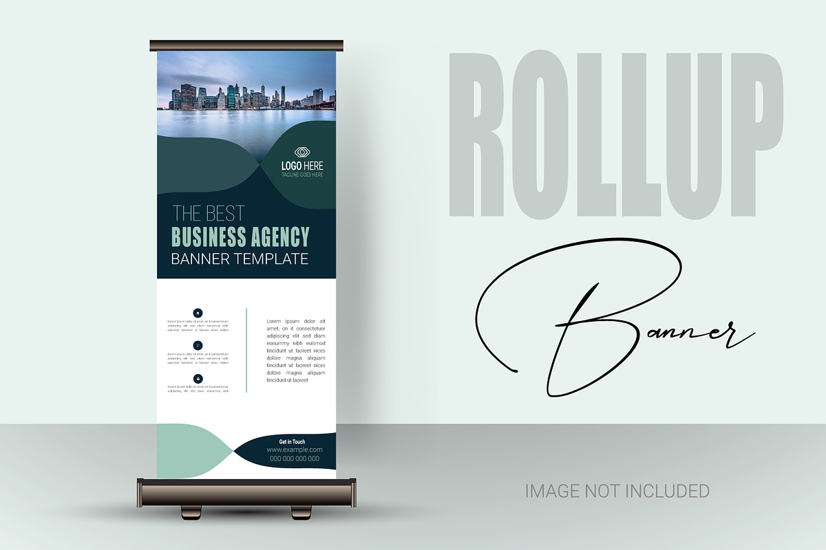 Roll Up Banner Vector Template Set, a Poster Template by hkmonir (Photo 2 of 3)