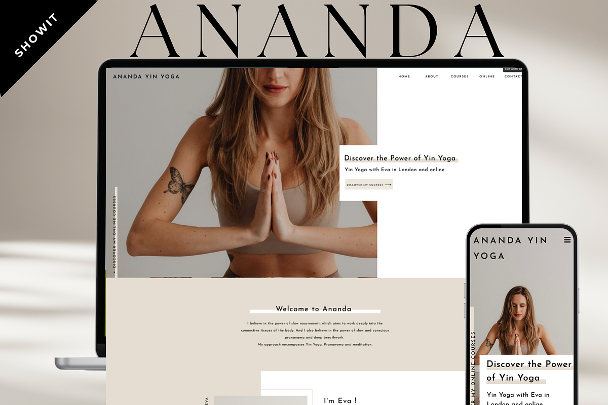 Showit Website Template I Ananda, a Websites & App Template by YogaBizLab (Photo 1 of 4)