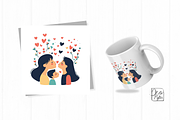 Mother and Child Ride Illustrations, an Illustration by ikarifq shop (Thumbnail 2 of 4)