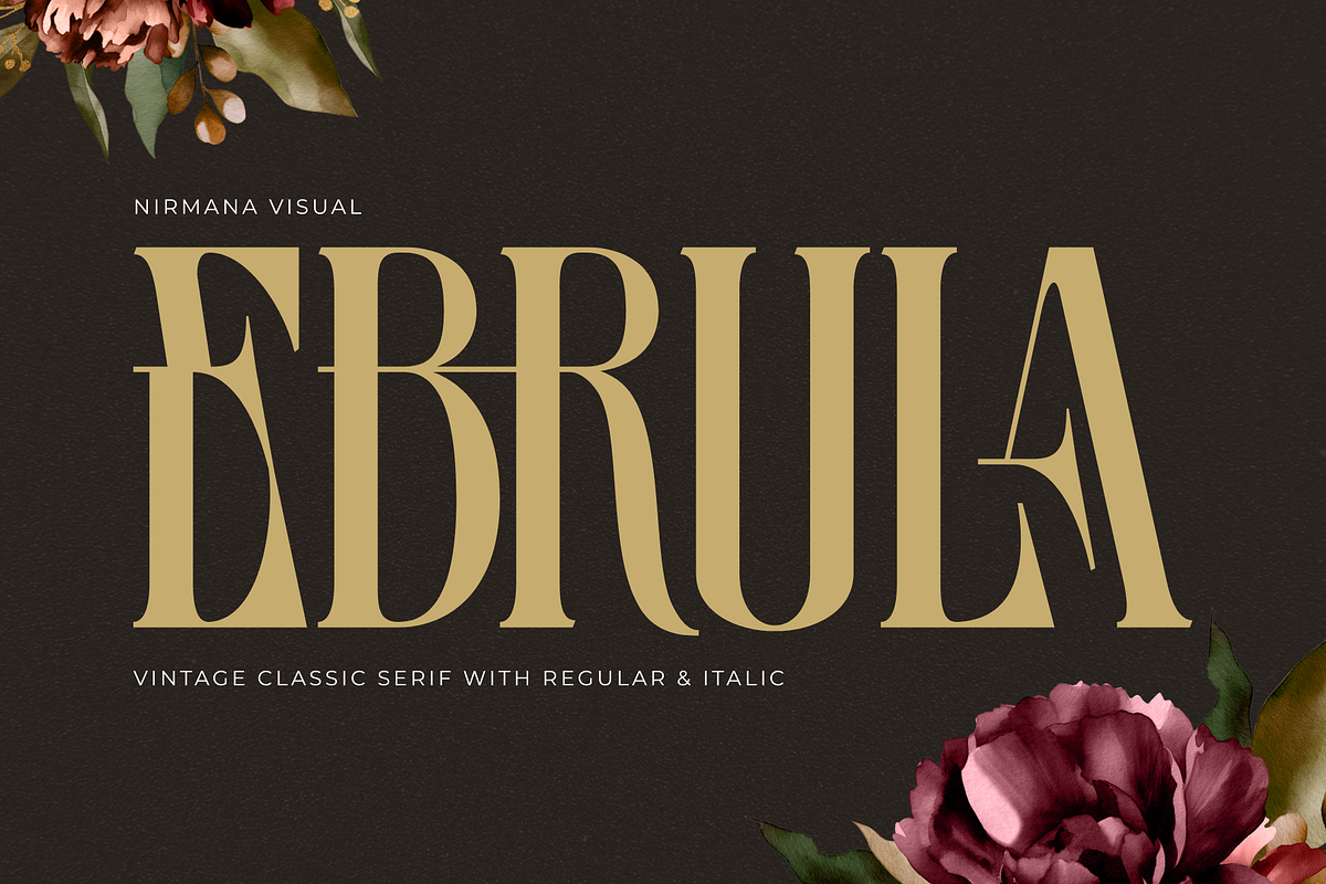 Ebrula Vintage - Classic Serif Font, a Serif Font by Nirmana Visual (Photo 1 of 9)
