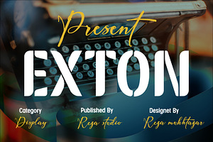 Exton, a Symbol Font by Reza Studio