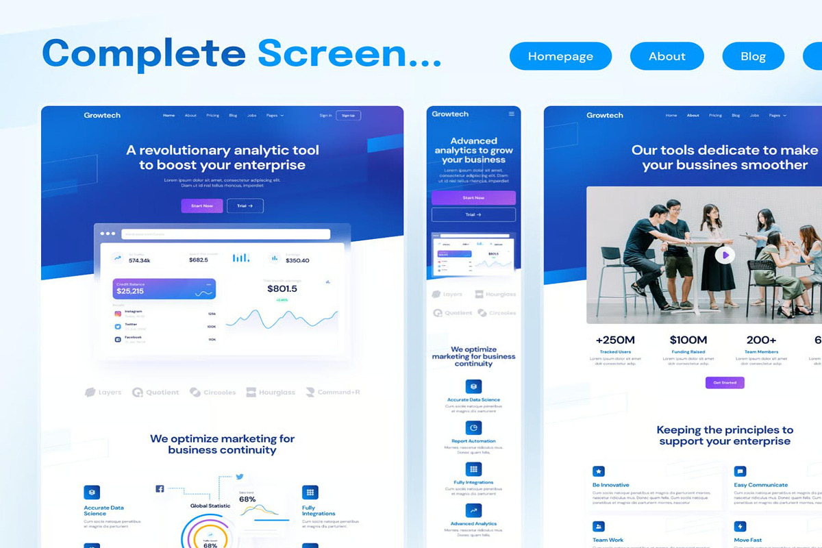 Growtech - Tech & SaaS, an UI Kit Template by Creative Perspective (Photo 7 of 8)