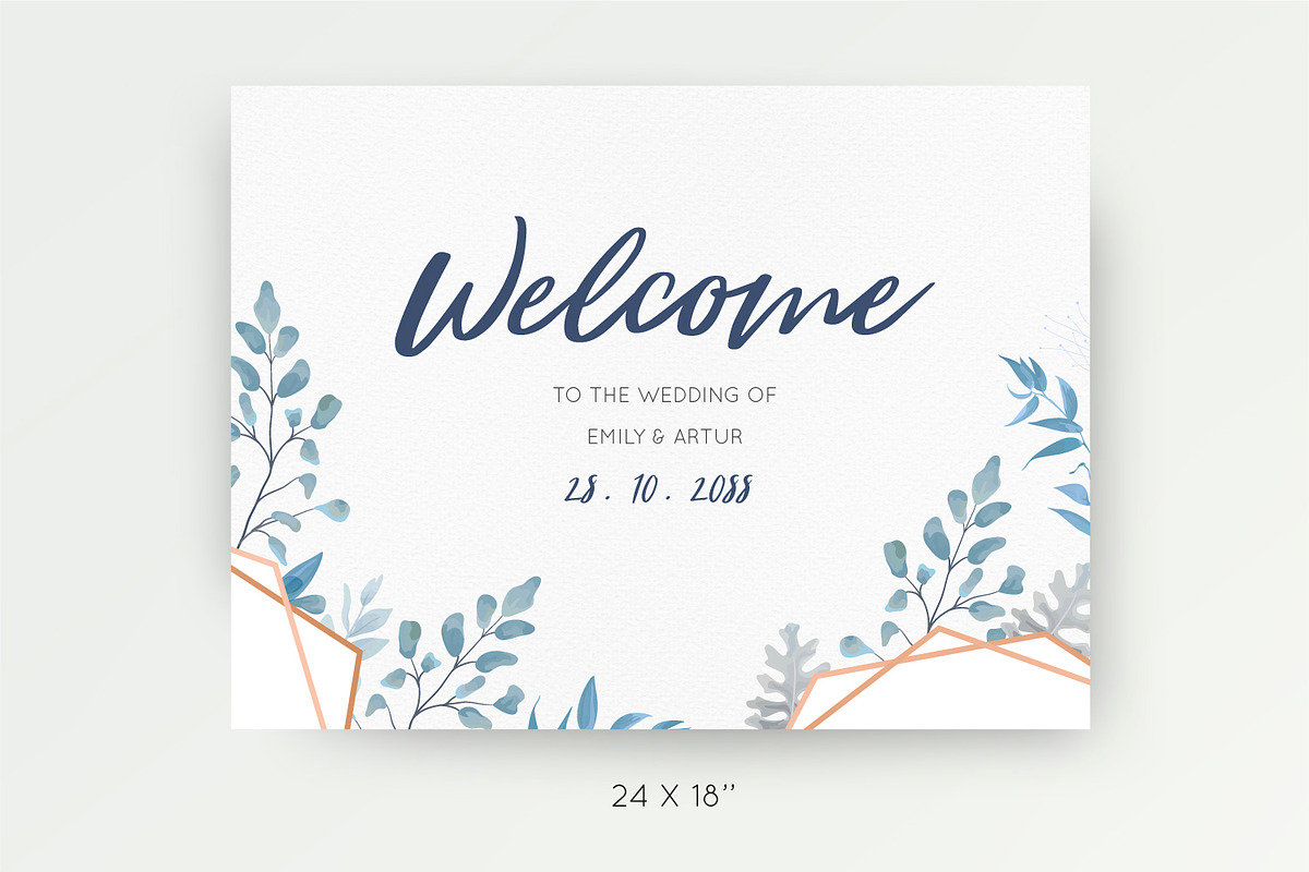 Wedding collection - Dusty blue, an Invitation Template by Alewiena (Photo 7 of 9)