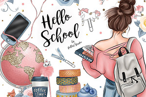 Back To School Clipart, Fashion