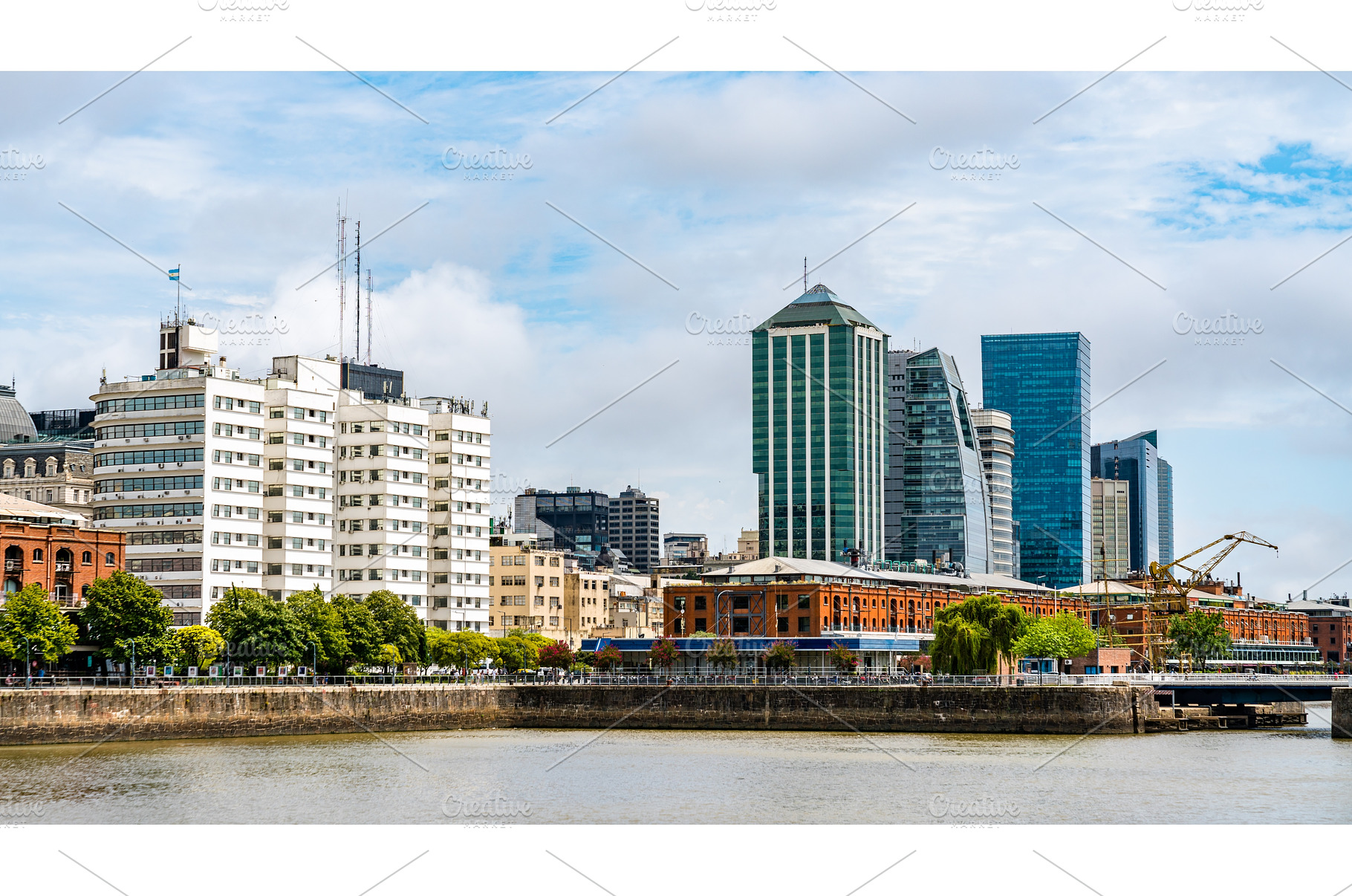 Puerto Madero Waterfront in Buenos, an Architecture Photo by Leonid Andronov