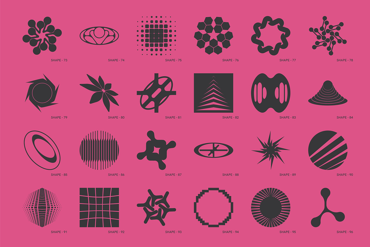 120 Abstract Geometric Shapes Part 5, a Graphic by Vanzyst (Photo 5 of 6)