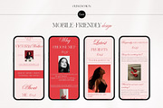 Red website for coach Canva template, a Websites & App Template by OliaMuseDesign (Thumbnail 4 of 5)