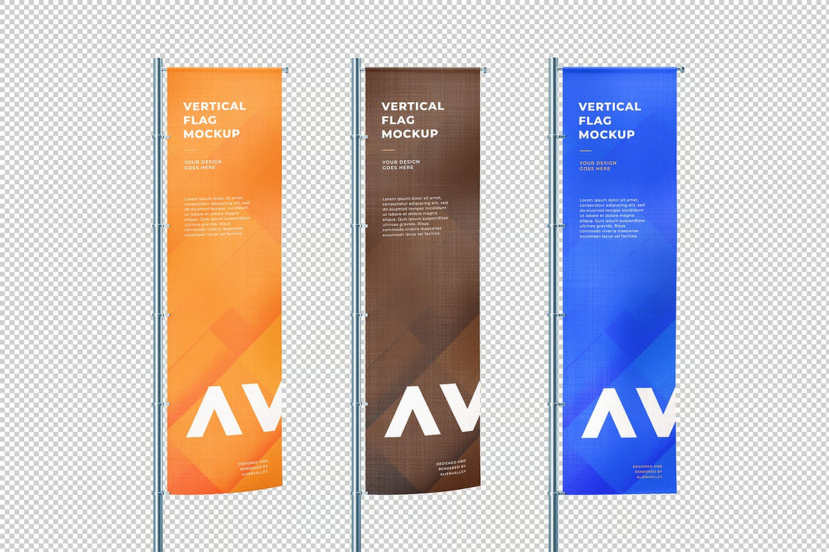 Vertical Flag Mockup, an Advertising Mockup by zpackcreative (Photo 2 of 5)