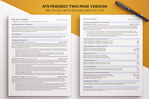 ATS Executive Resume Template Word