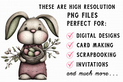Whimsical Garden Bunny Clipart Set, an Illustration by Libby Wishes (Thumbnail 3 of 7)