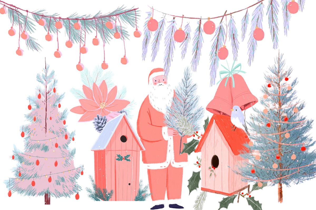 Christmas Winter Watercolor Clipart, an Illustration by Designworld (Photo 4 of 5)