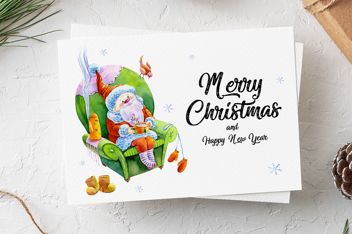 Christmas Greeting Card Template, a Card Template by ElephantArts (Photo 3 of 8)
