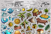 Summer Beach Cartoon Objects Set, an Object Graphic by BALABOLKA (Thumbnail 2 of 3)