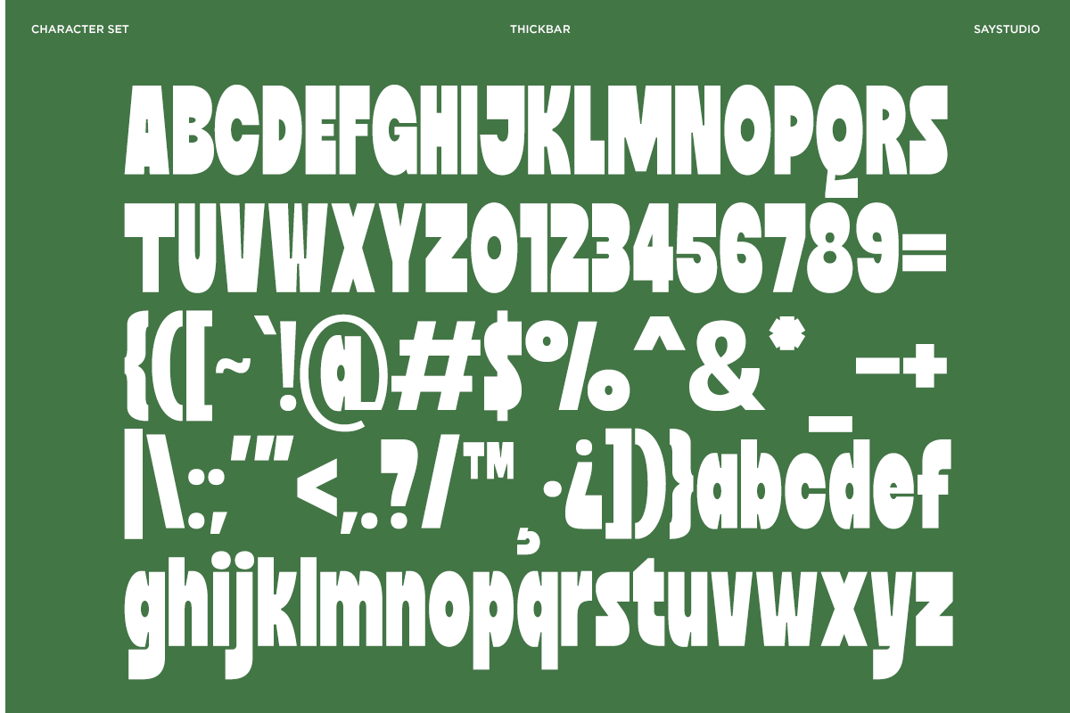 Thickbar - Bold Condensed Sans Font, a Sans Serif Font by Say Studio (Photo 10 of 10)