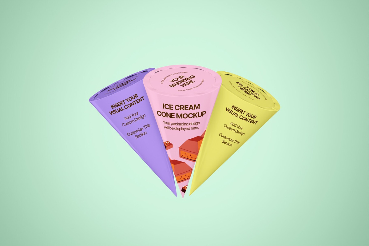 Ice Cream Cone Mockup PSD, a Cups & Container Mockup by Akrinity Digital (Photo 4 of 4)