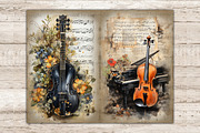 Musical Instruments Printable Paper, an Object Illustration by GlamArtZhanna (Thumbnail 9 of 9)