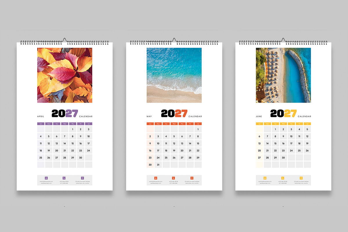 Minimalist Modern Calendar 2027, a Stationery Template by MightyDesign (Photo 3 of 8)