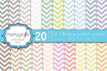 chevron digital paper, commercial preview 2