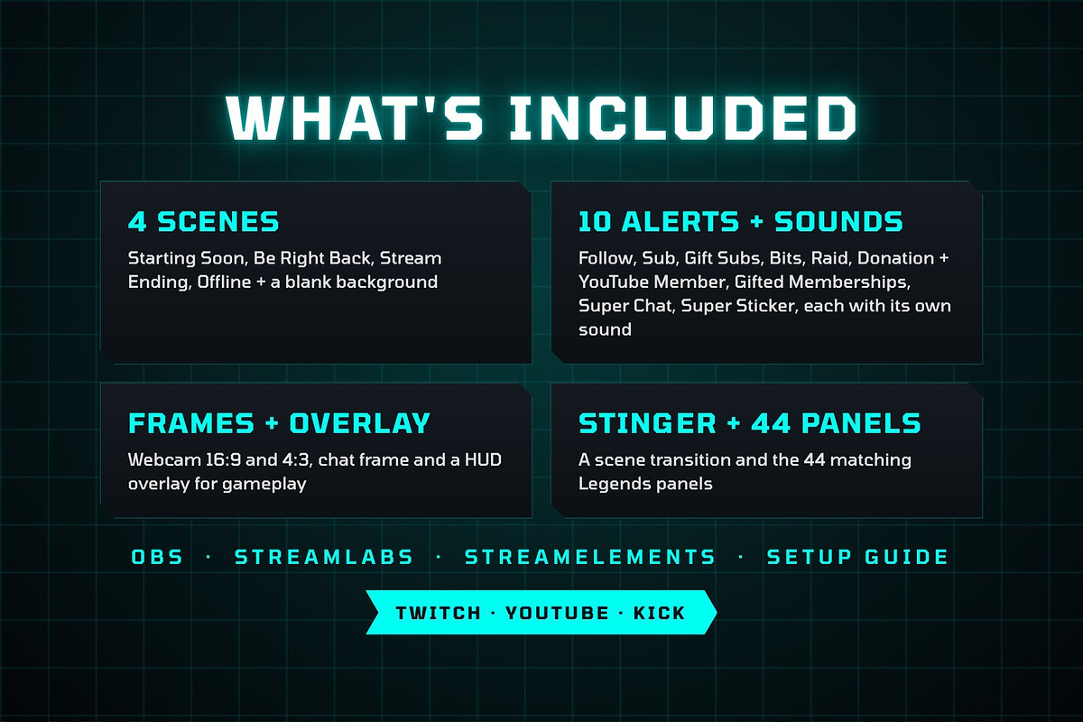 Legends Stream Overlay Package for Twitch & YouTube