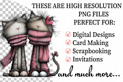 Sweet Valentine Cat Couple Clipart, an Illustration by Daily.Designs (Thumbnail 2 of 8)