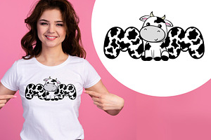 Cute Cow Color Fonts