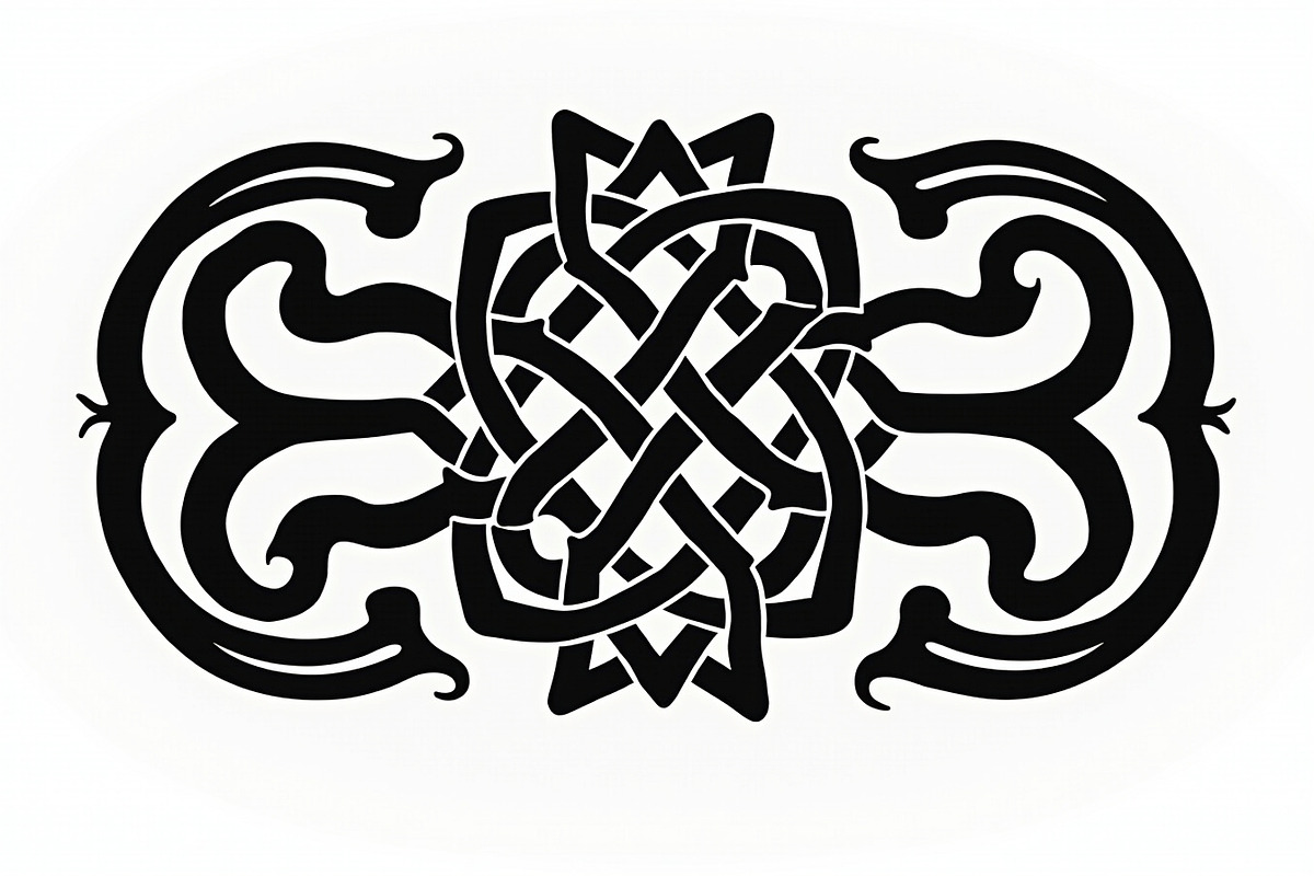 Celtic Knot Tattoo Silhouette Set, an Illustration by BIPLOB EXPERT (Photo 7 of 9)
