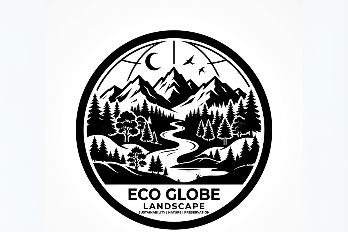 60 Eco Globe Landscape Silhouette, a Technology Illustration by Amazin_art (Photo 4 of 29)