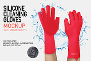 SILICONE GLOVES MOCK-UP (ONLY COLOR), a Product Mockup by Moonlight Creative (Thumbnail 1 of 5)