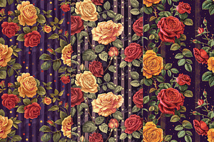 8 Victorian Circus Floral Patterns